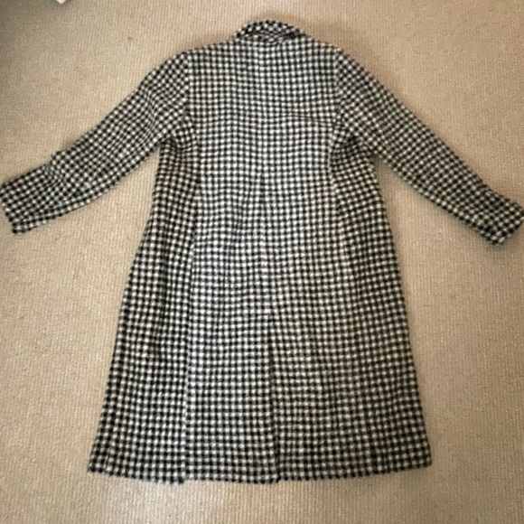NWOT LOFT Black & White Checked Dad Coat - Picture 6 of 8